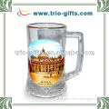 golden rim glass mug